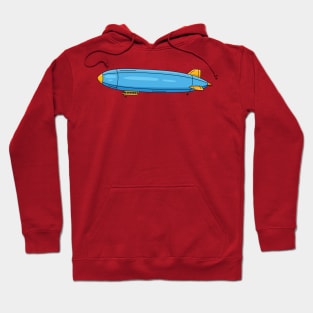 Airship cartoon illustration Hoodie